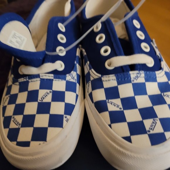 VANS Blue and White Checkered Sneakers - Picture 6 of 6
